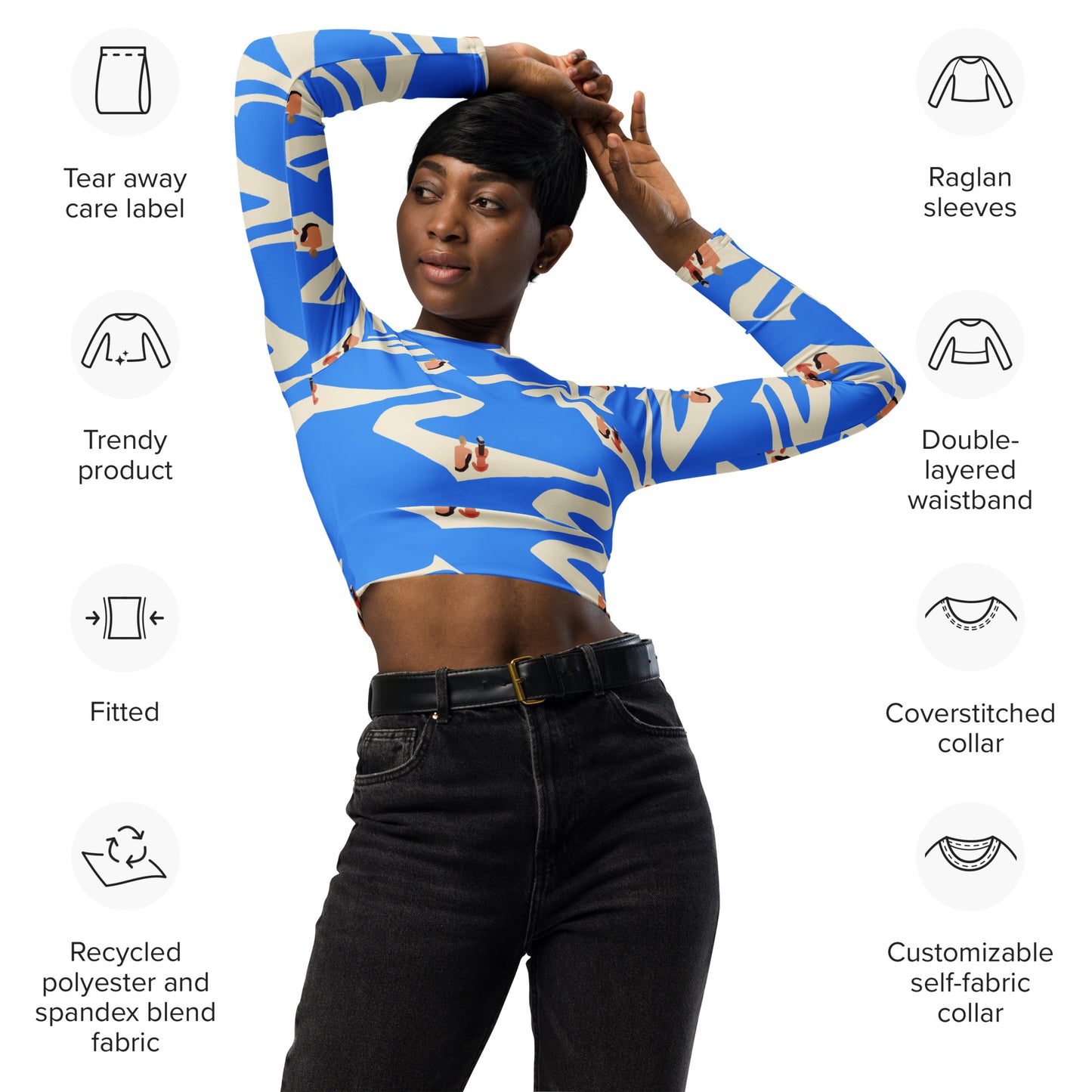 Seitan Limania Long Sleeve Crop Top