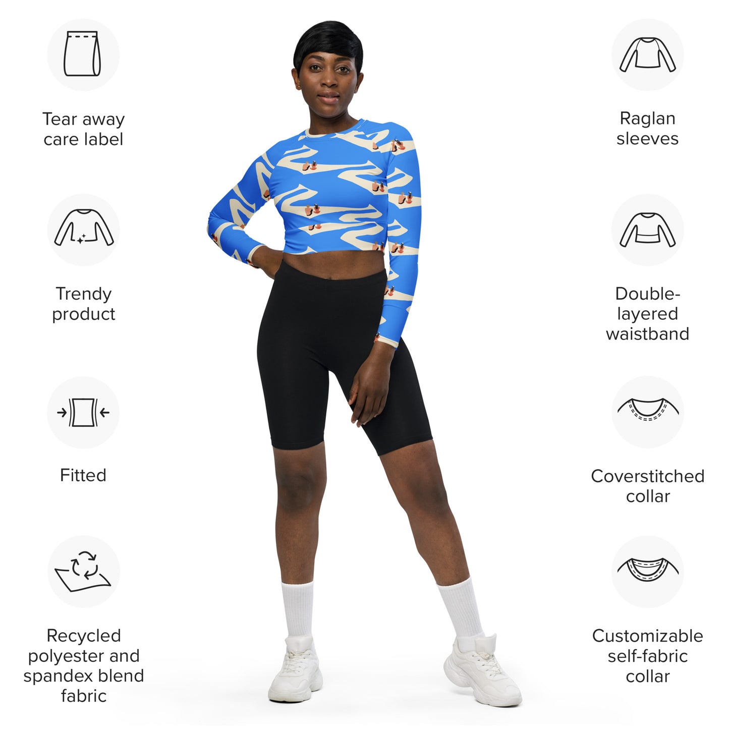 Seitan Limania Long Sleeve Crop Top