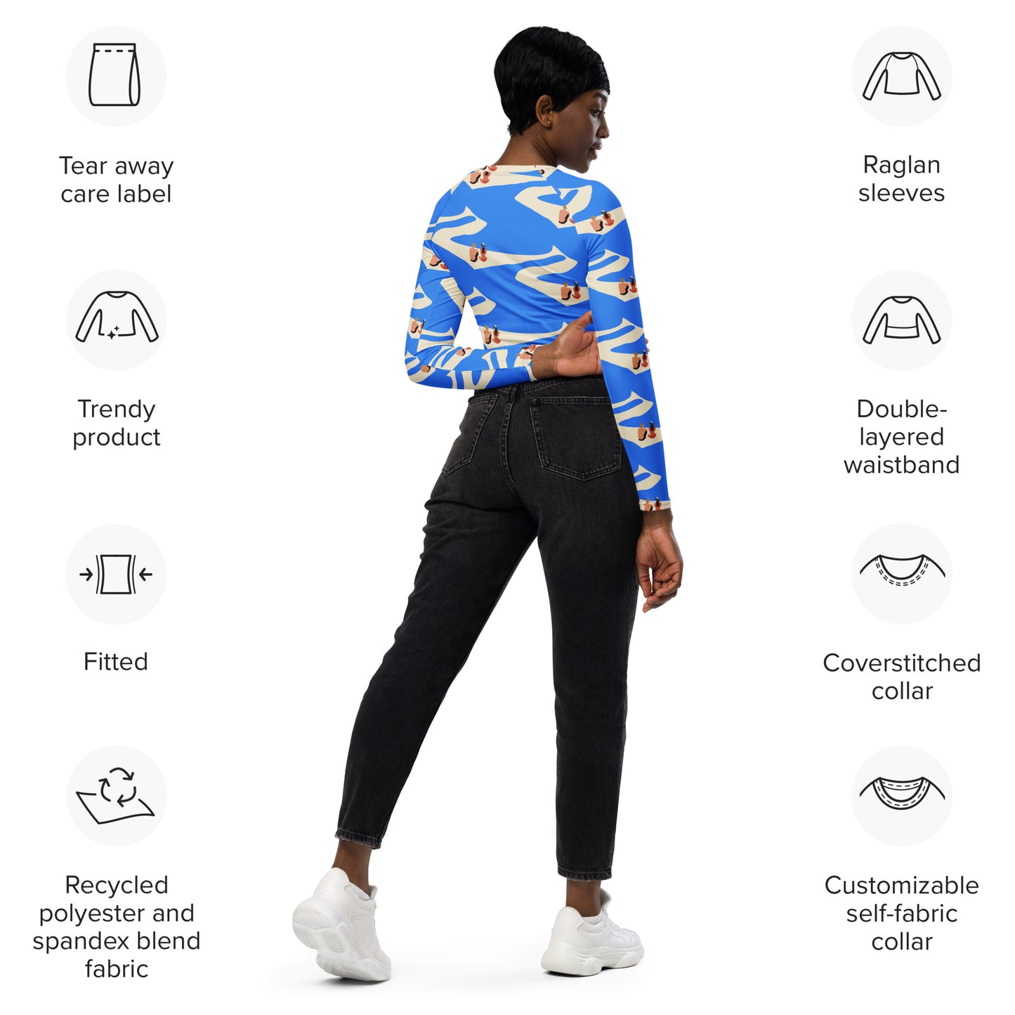 Seitan Limania Long Sleeve Crop Top