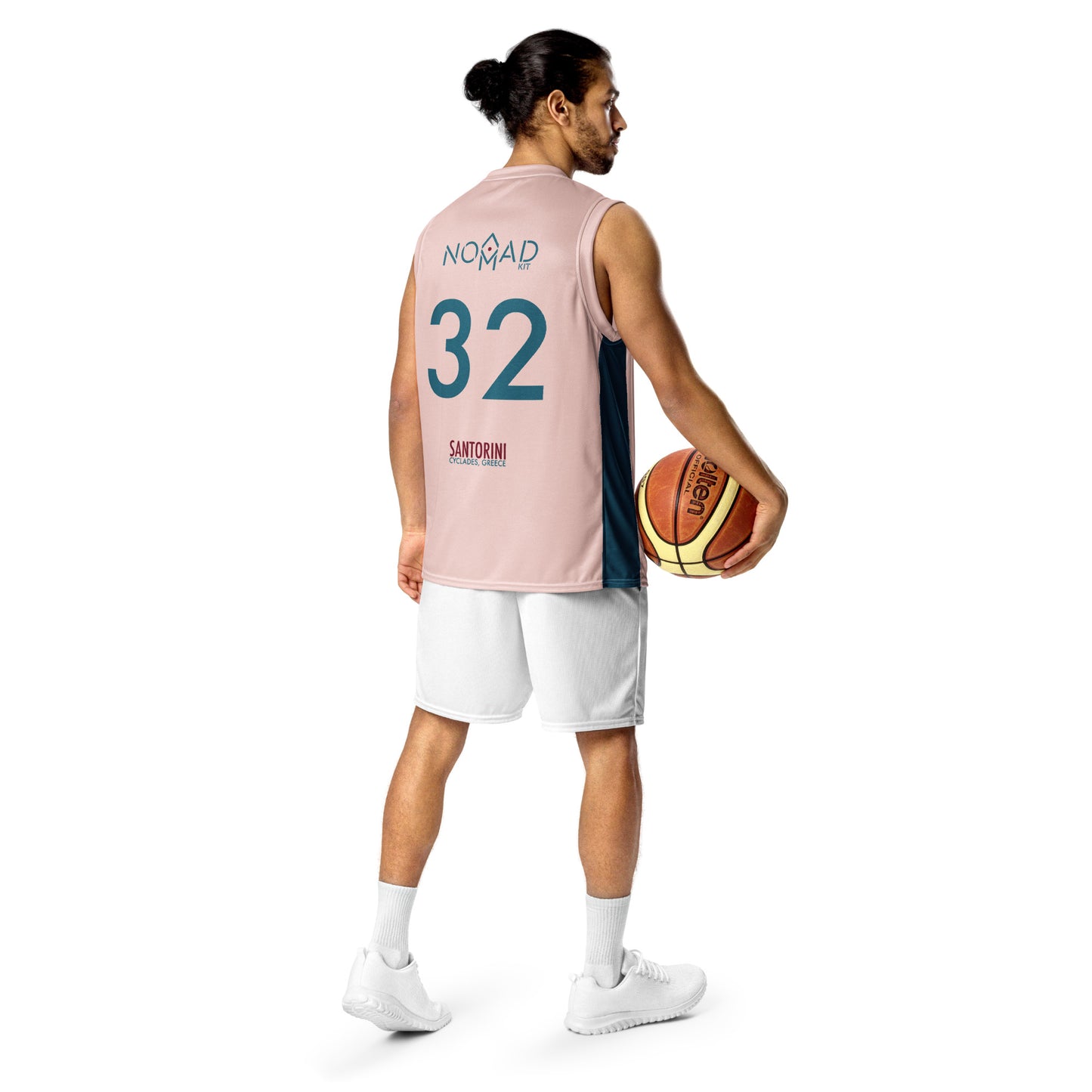 Santorini Stairs Unisex Basketball Jersey
