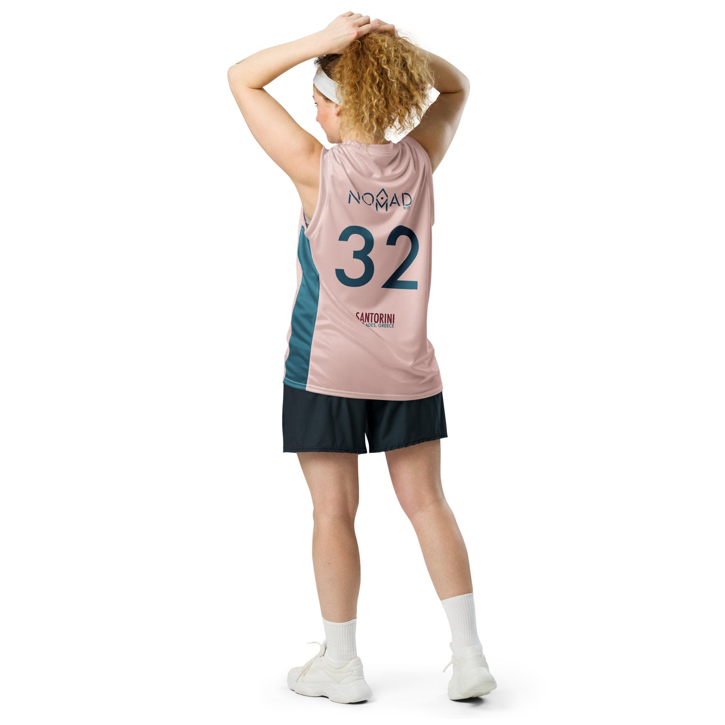 Santorini Stairs Unisex Basketball Jersey