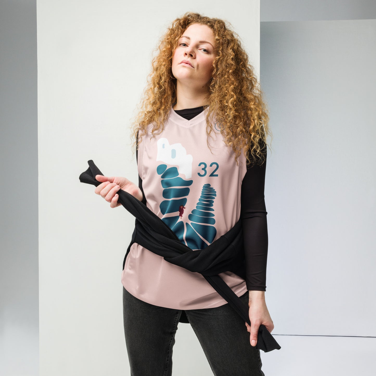 Santorini Stairs Unisex Basketball Jersey