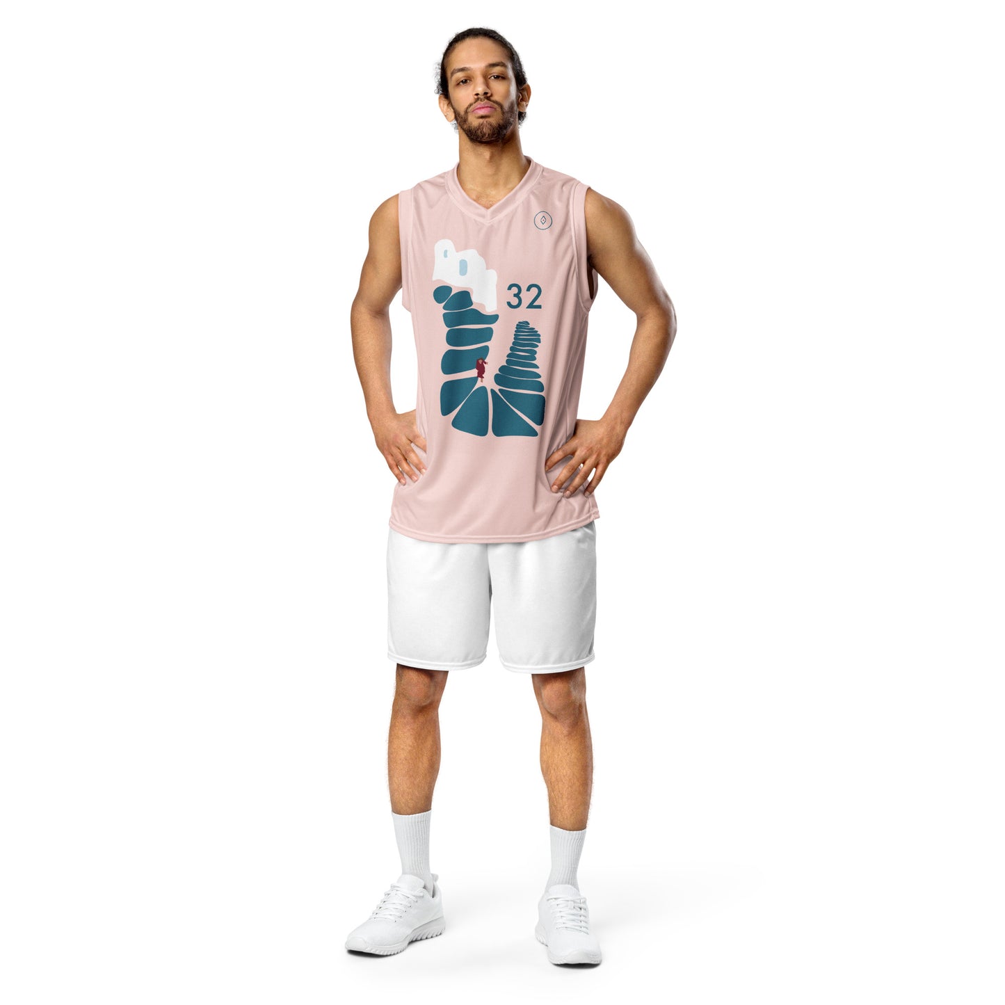 Santorini Stairs Unisex Basketball Jersey