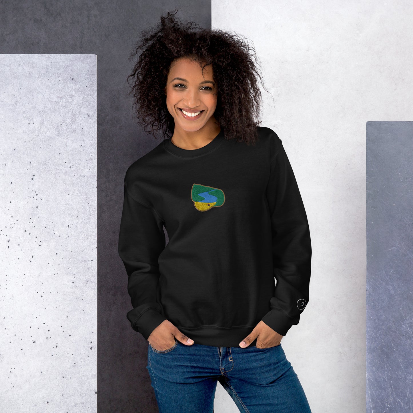 Seitan Limania Embroidered Unisex Sweatshirt (B/N)