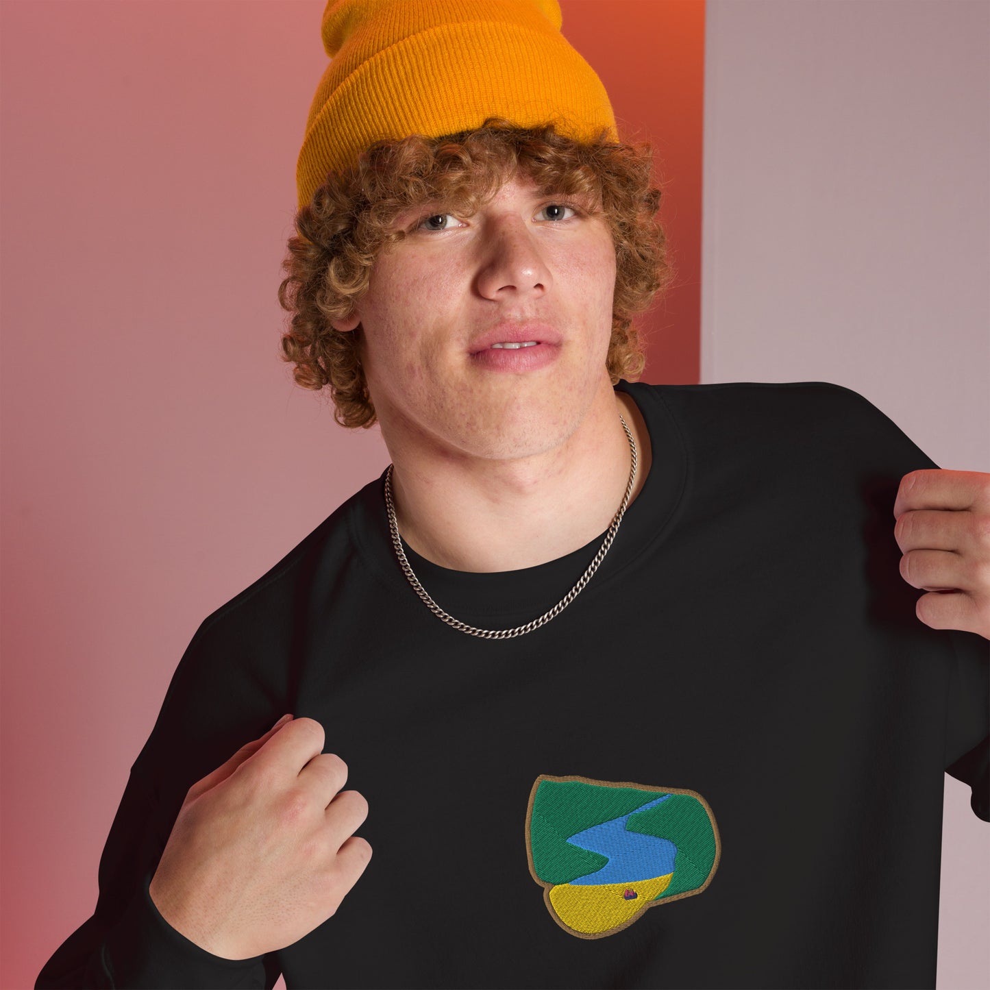 Seitan Limania Embroidered Unisex Sweatshirt (B/N)