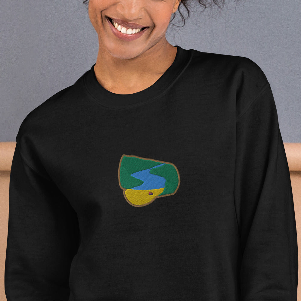 Seitan Limania Embroidered Unisex Sweatshirt (B/N)