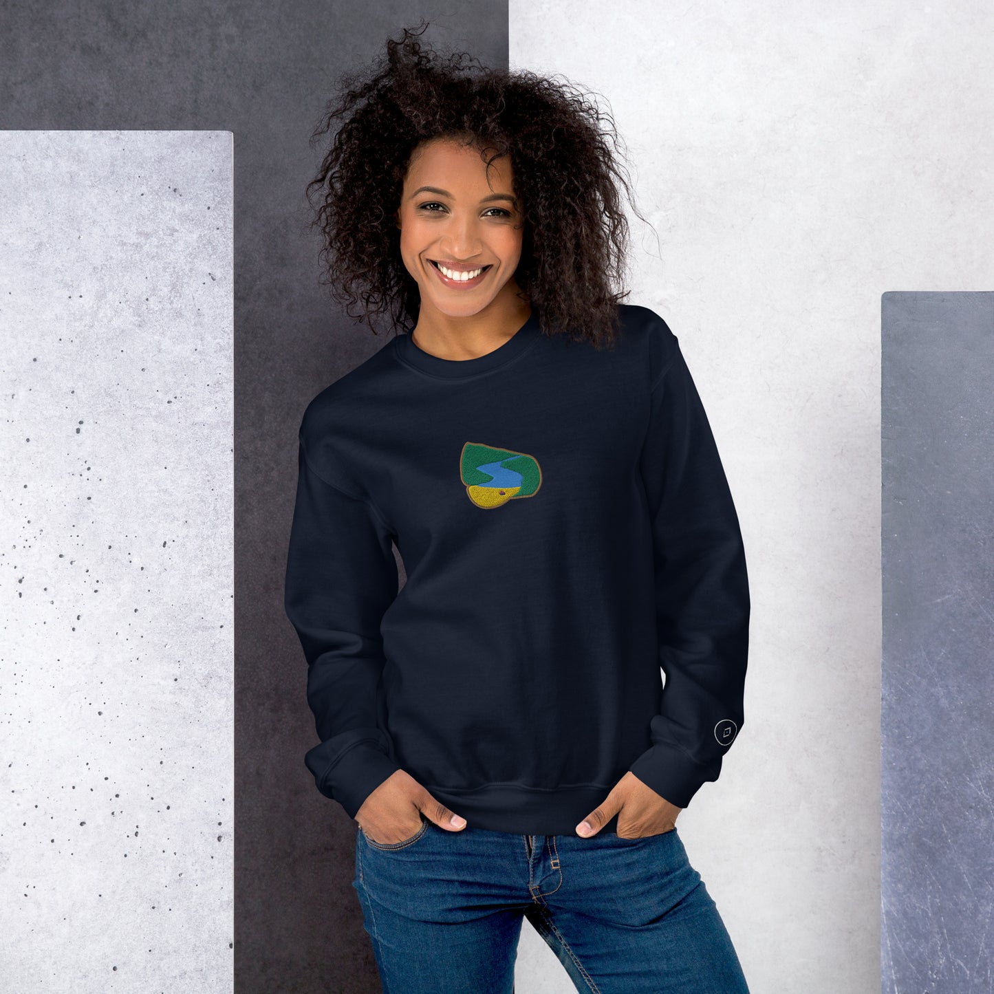 Seitan Limania Embroidered Unisex Sweatshirt (B/N)