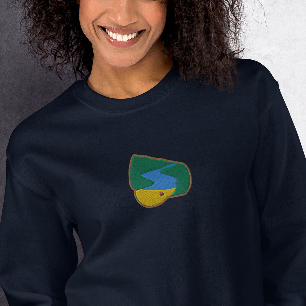 Seitan Limania Embroidered Unisex Sweatshirt (B/N)
