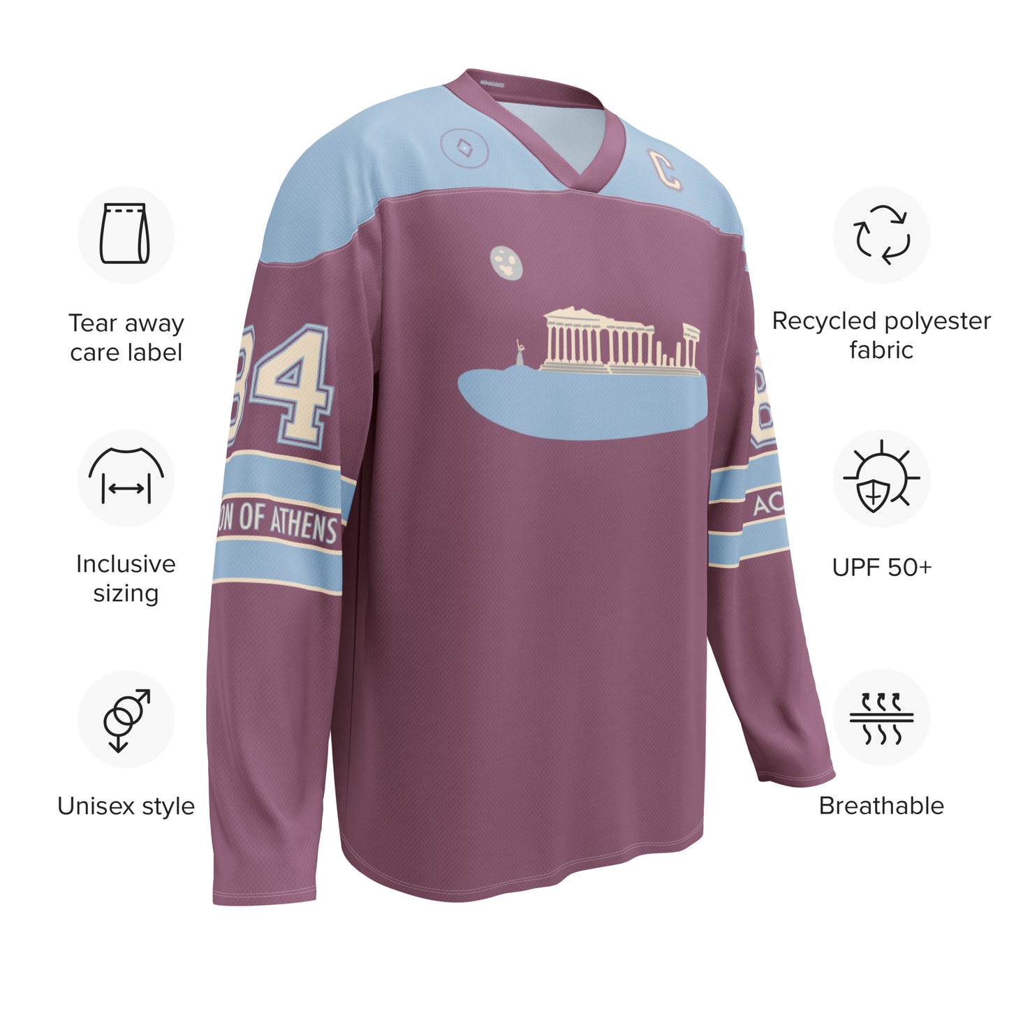 Acropolis' Parthenon of Athens Hockey jersey (Nomadina)