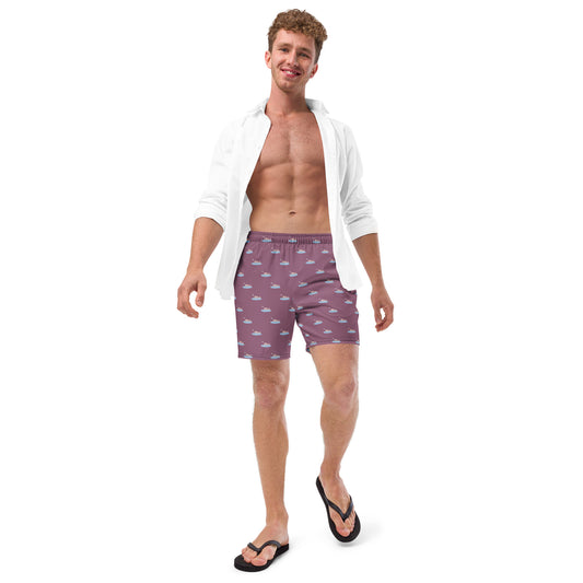 Acropolis' Parthenon of Athens Men's Swim trunks (Purple)