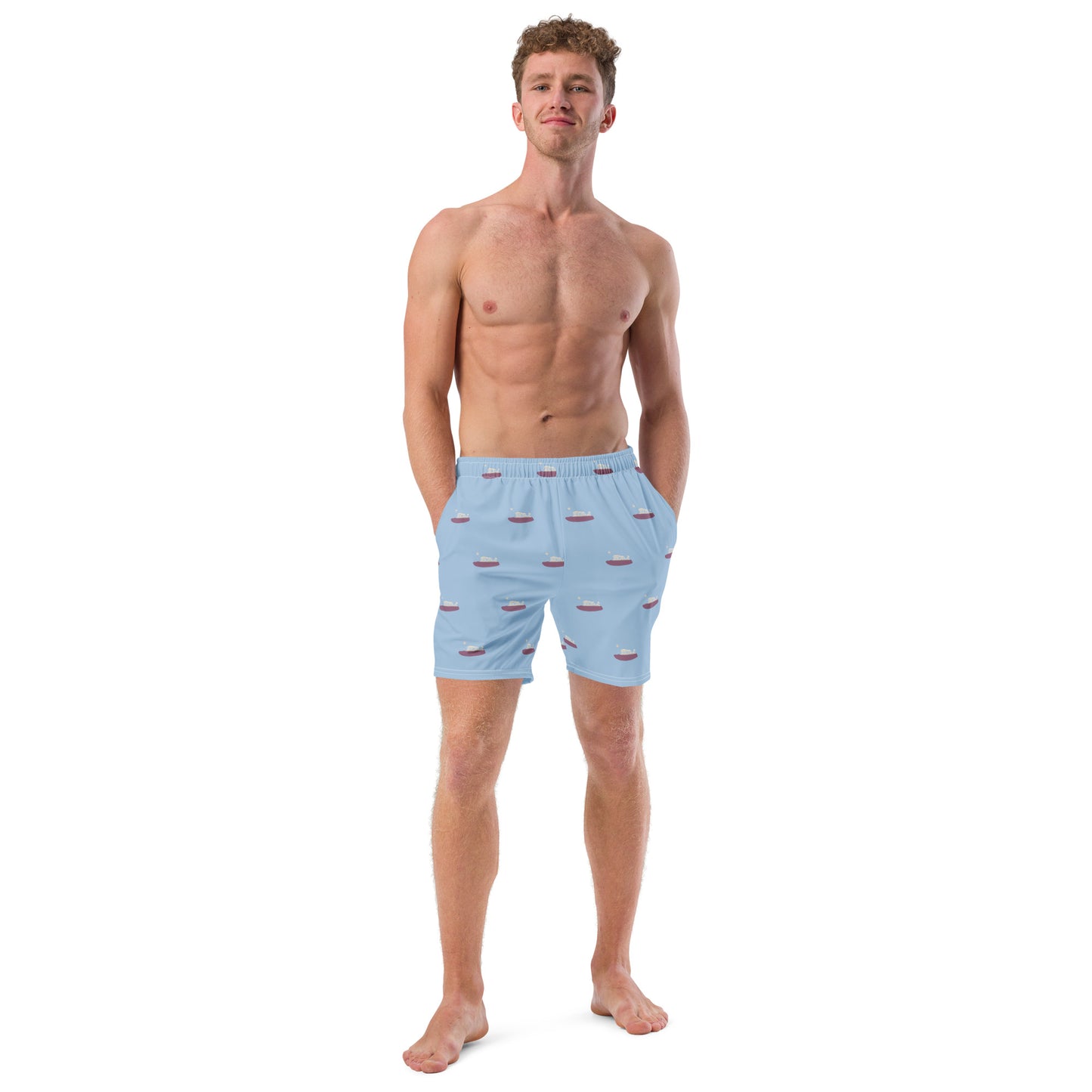 Acropolis' Parthenon of Athens Men's Swim trunks (Blue)