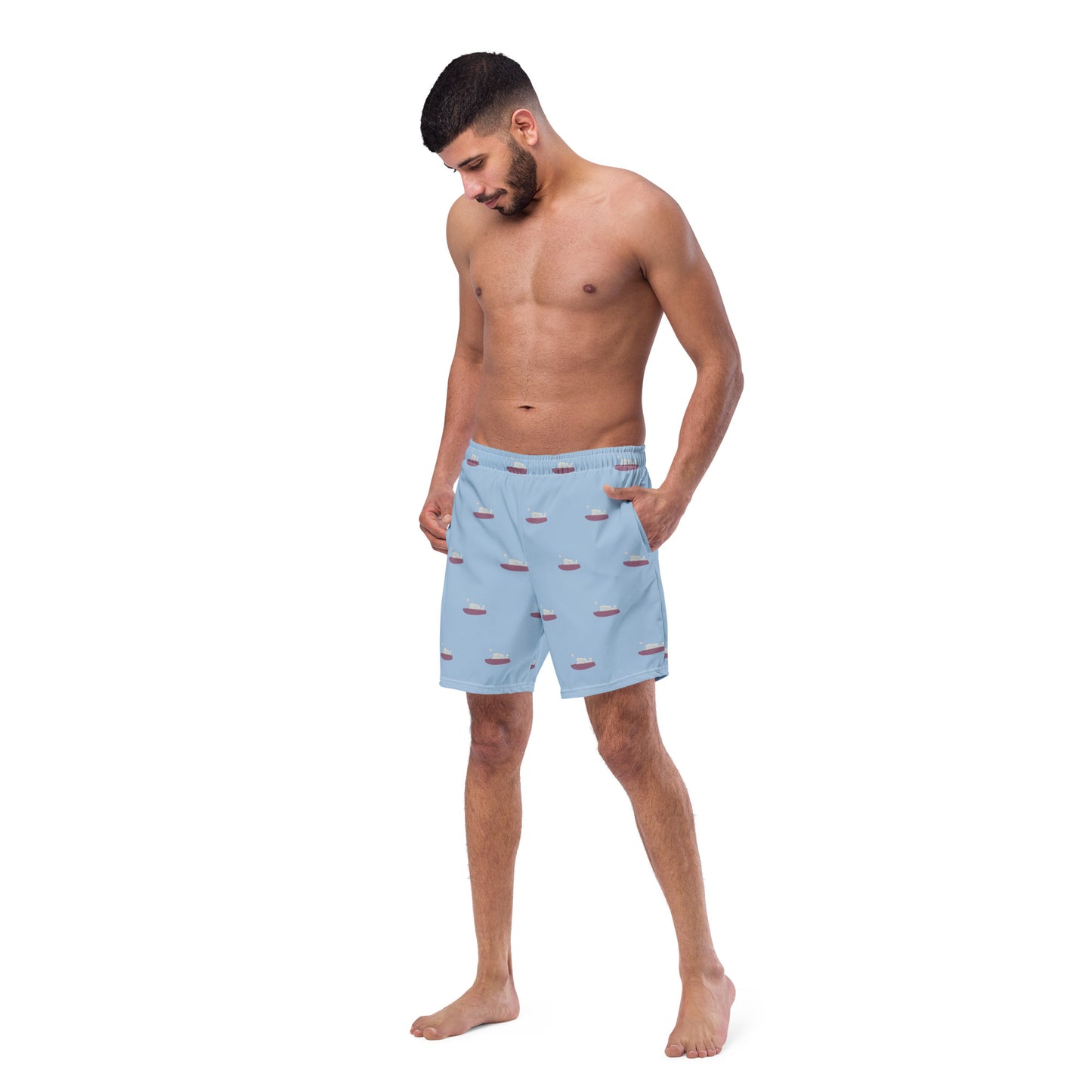 Acropolis' Parthenon of Athens Men's Swim trunks (Blue)