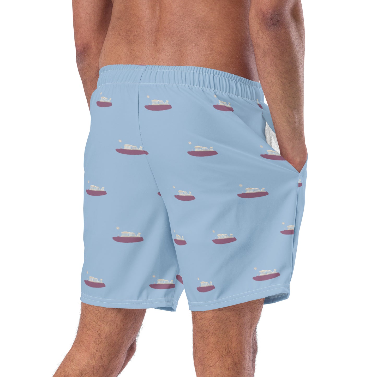 Acropolis' Parthenon of Athens Men's Swim trunks (Blue)