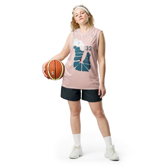 Santorini Stairs Unisex Basketball Jersey