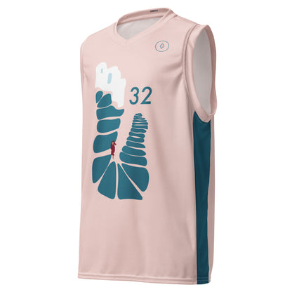 Santorini Stairs Unisex Basketball Jersey