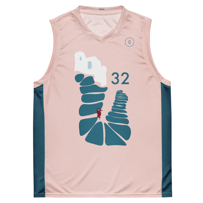 Santorini Stairs Unisex Basketball Jersey