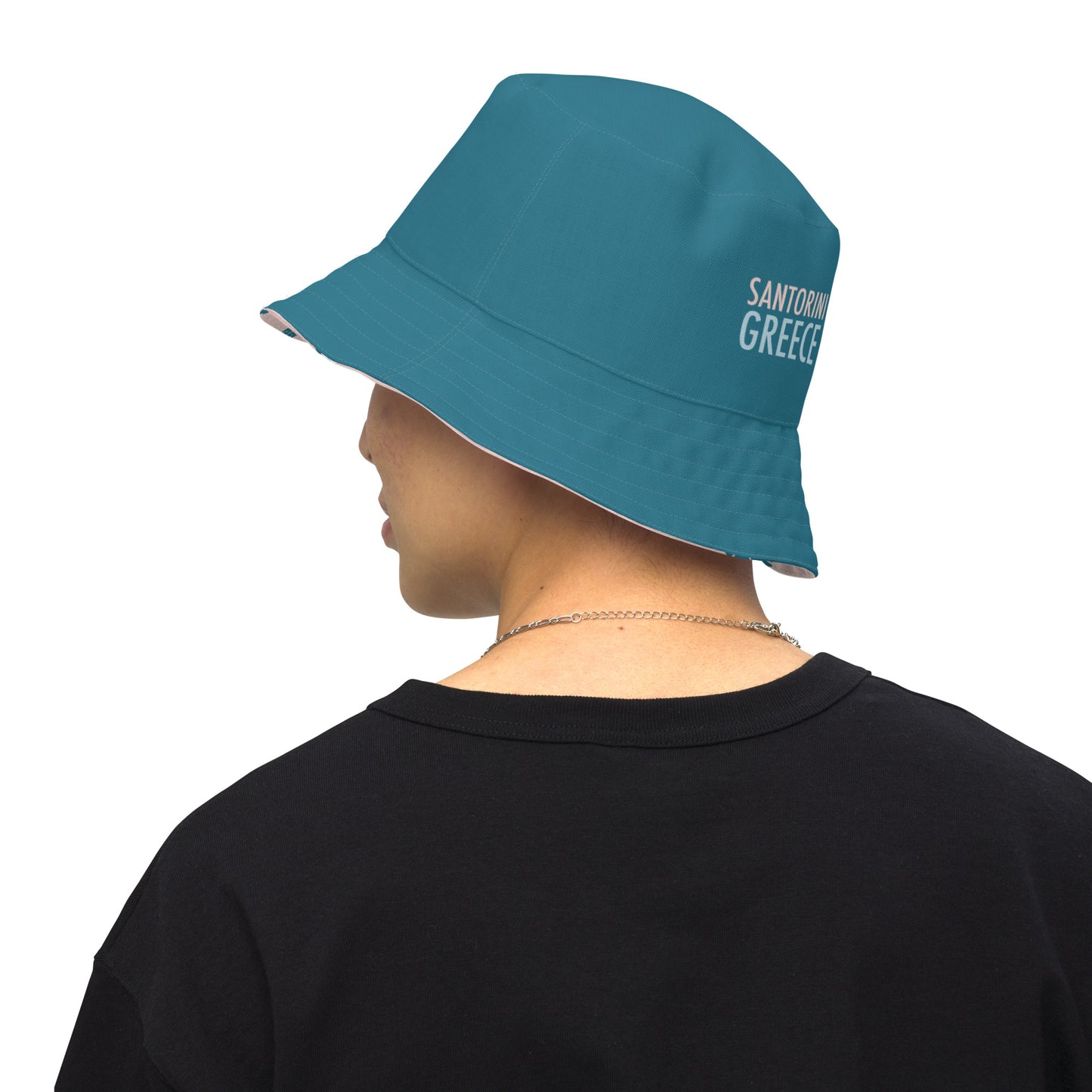 Santorini Stairs Reversible Bucket hat