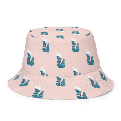 Santorini Stairs Reversible Bucket hat