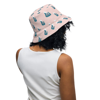 Santorini Stairs Reversible Bucket hat