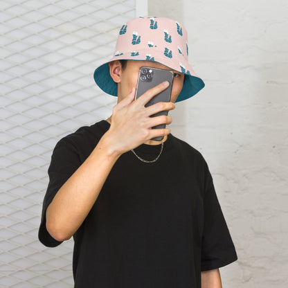 Santorini Stairs Reversible Bucket hat