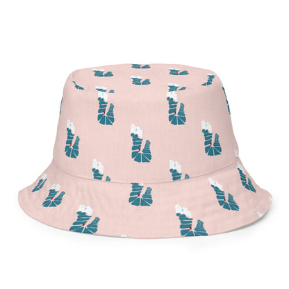 Santorini Stairs Reversible Bucket hat