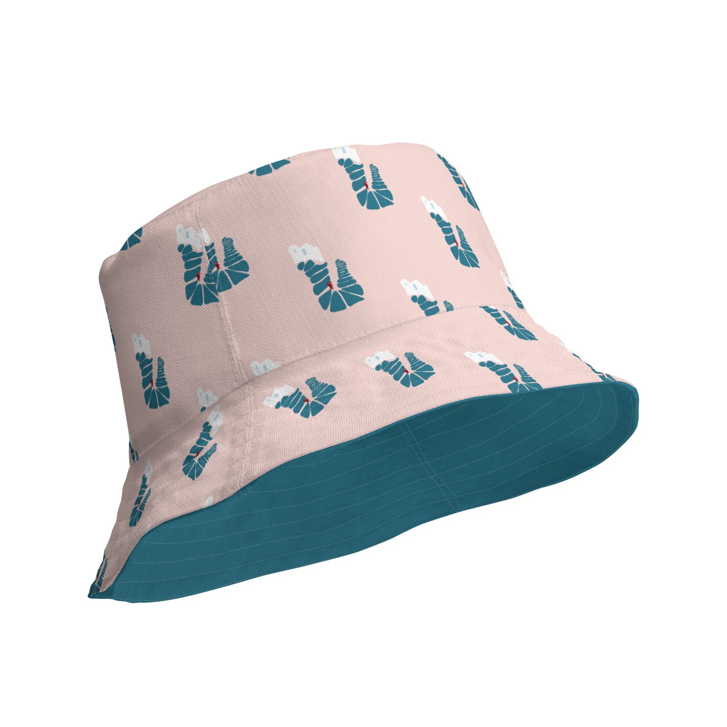 Santorini Stairs Reversible Bucket hat