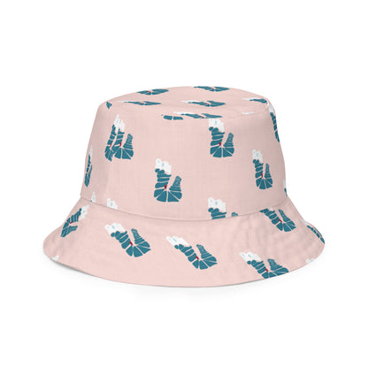 Santorini Stairs Reversible Bucket hat