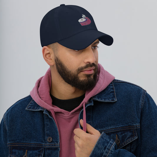 Epidaurus Embroidered Ancient Theatre Dad hat (Bk/Nv) | NOMADkit