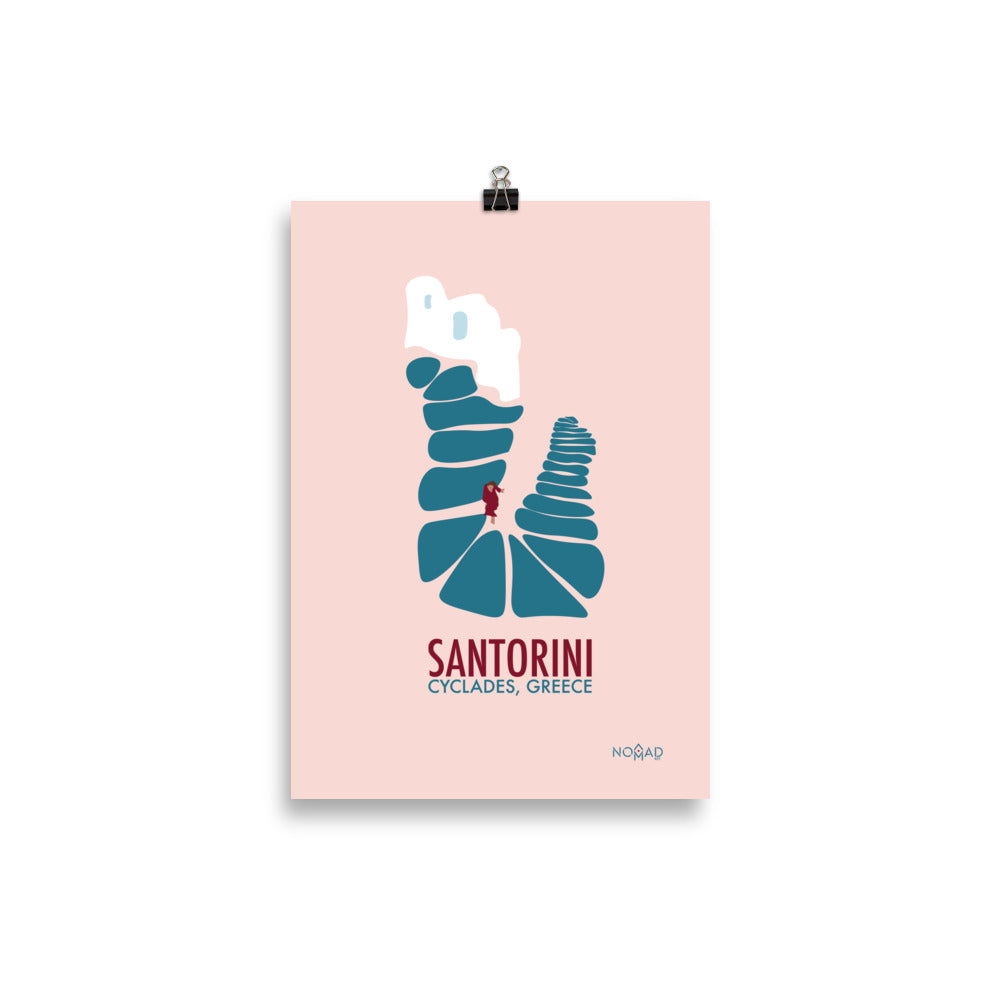 Santorini Stairs Matte Poster | 21x30 (cm)