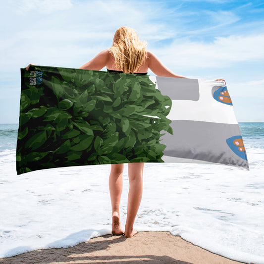 Basil in Greek Islands Sublimated Towel