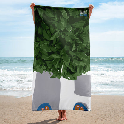 Basil in Greek Islands Sublimated Towel