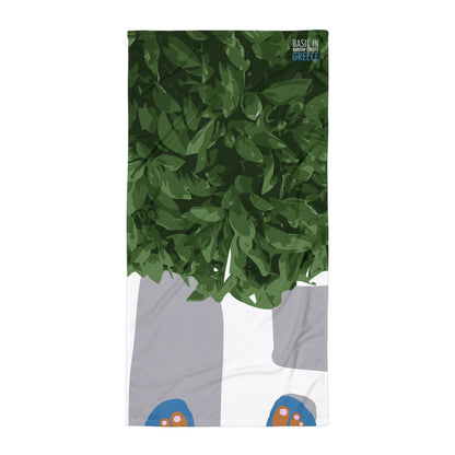 Basil in Greek Islands Sublimated Towel