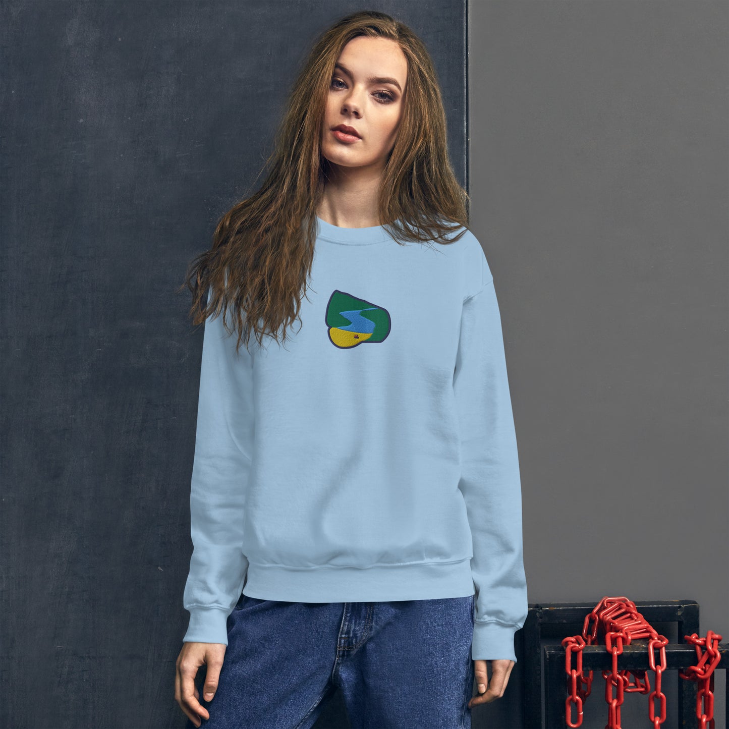 Seitan Limania Embroidered Unisex Sweatshirt (LB/SG/LP/W)