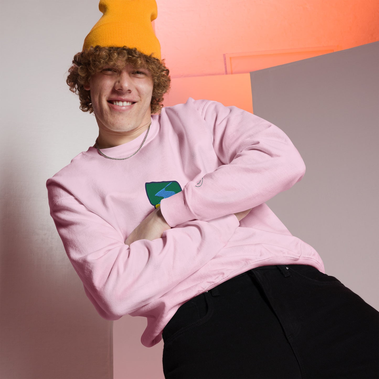 Seitan Limania Embroidered Unisex Sweatshirt (LB/SG/LP/W)