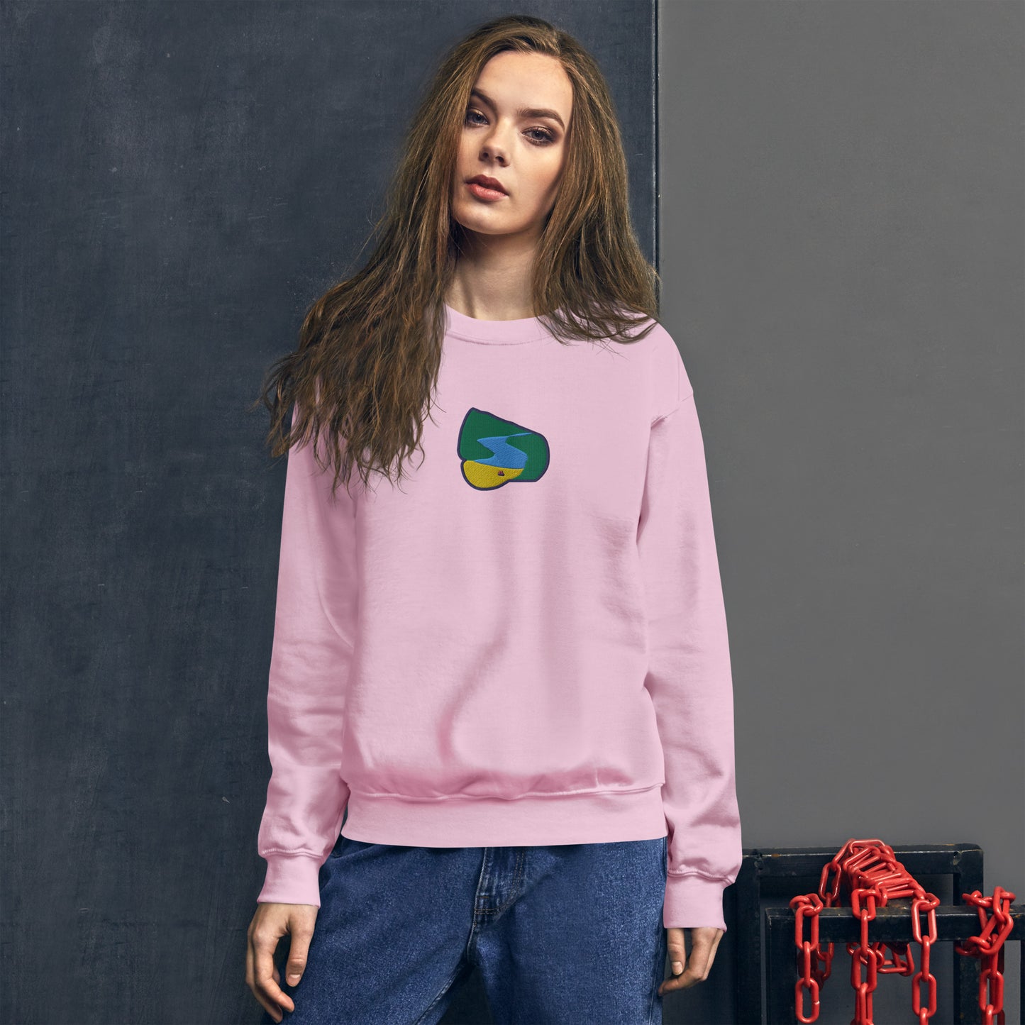 Seitan Limania Embroidered Unisex Sweatshirt (LB/SG/LP/W)